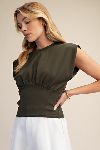 Olive corset style top