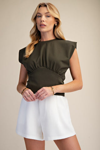 Olive corset style top