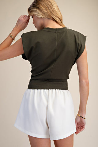 Olive corset style top
