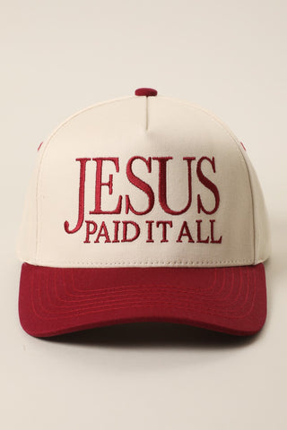 JESUS paid it all trucker hat