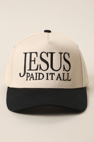 JESUS paid it all trucker hat