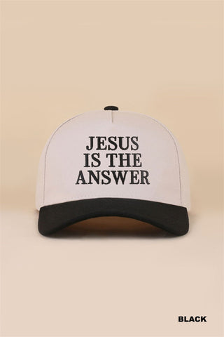 JESUS IS THE ANSWER trucker hat