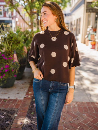 Polka dot SS sweater