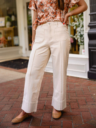 Patch pocket seam detail jeans