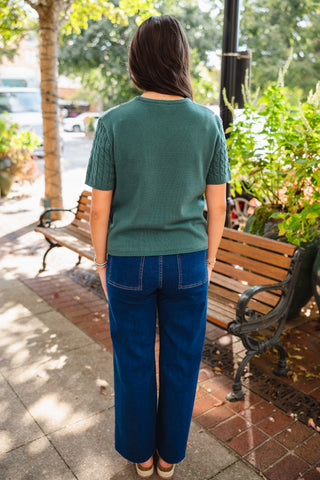 Cable knit SS sweater