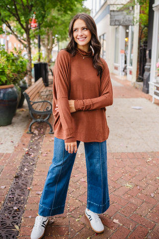 Oversized turtleneck top