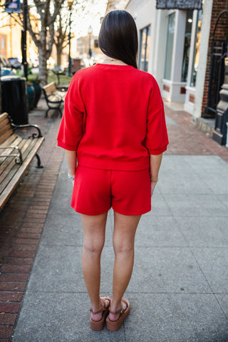 Cloudy knit shorts