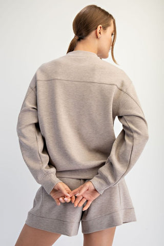 Mock neck pullover