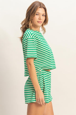 Striped set shorts