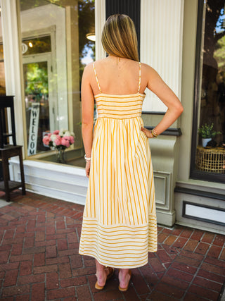 Honey striped maxi dress
