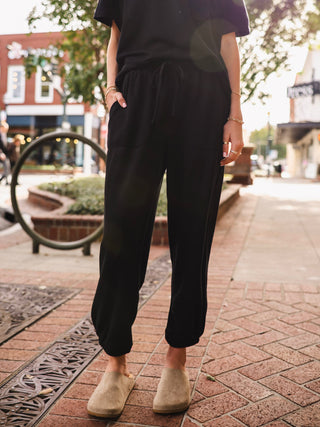 Offset black lounge joggers