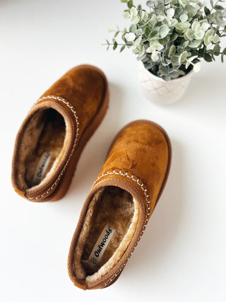 Glory sherpa lined slip on mule
