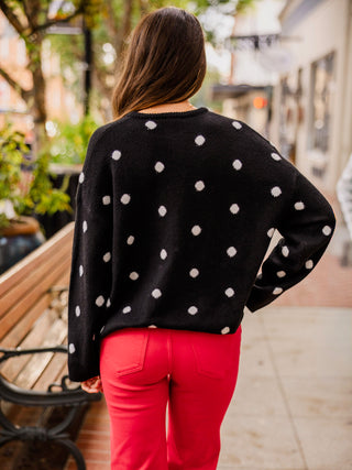 Black & white dot cardigan