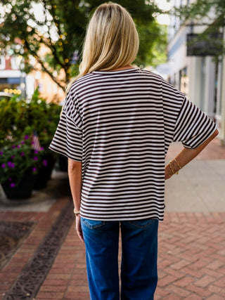 SS oversized stripe top