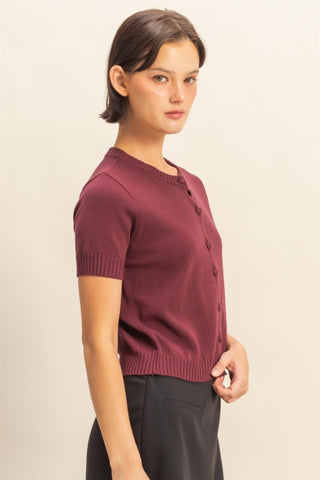 SS button front cardigan