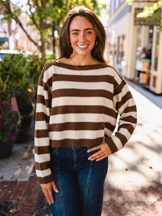 Cork brown striped sweater