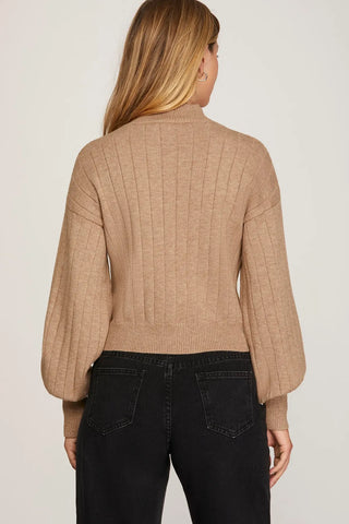 LS mock neck sweater