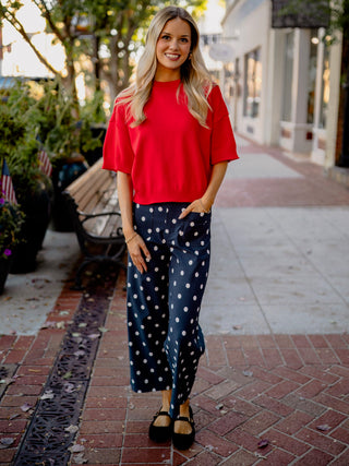 Half sleeve sweater