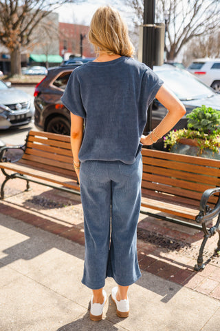 Corduroy cropped pants