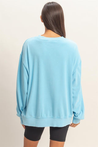 Mineral wash crew neck sweatshirt
