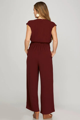 Wine SS jumpsuit
