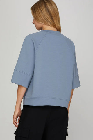 3/4 sleeve pullover