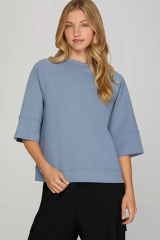 3/4 sleeve pullover