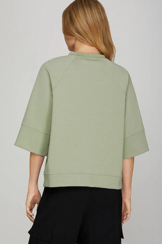3/4 sleeve pullover