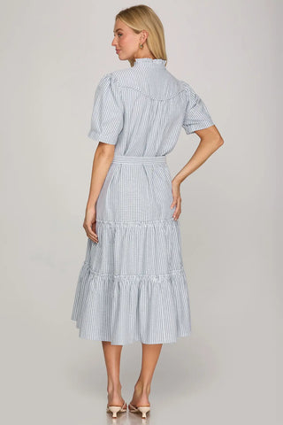 SS striped midi dress