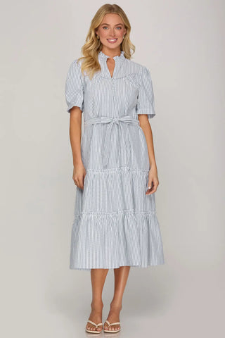 SS striped midi dress