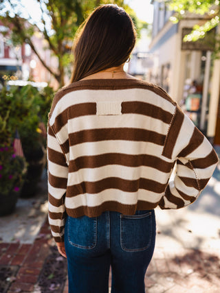 Cork brown striped sweater