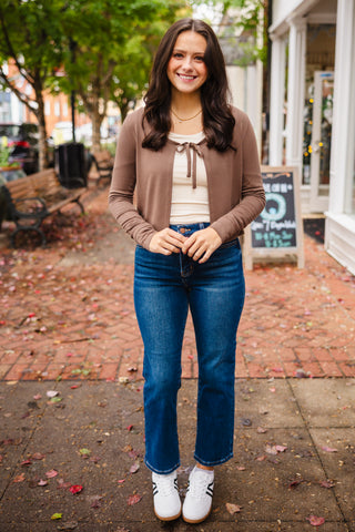 Ballet tie front cardigan