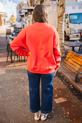 Oversized fleece sweatshirt