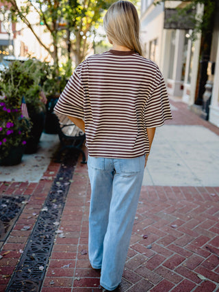 Short sleeve striped tee