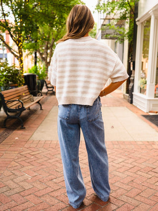Stripe oversized SS sweater