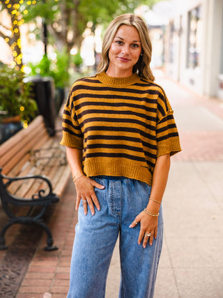 Stripe oversized SS sweater