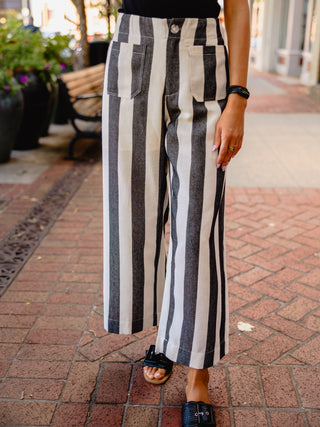 Bold Stripe Wide Leg Pants