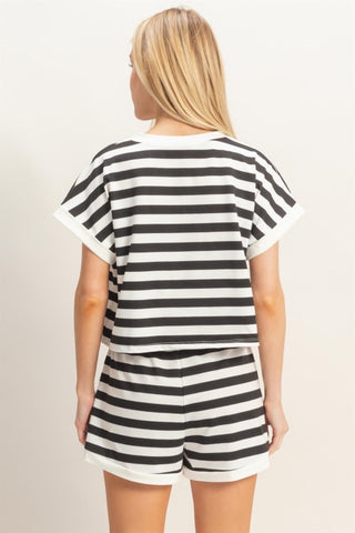 Black & white stripe top