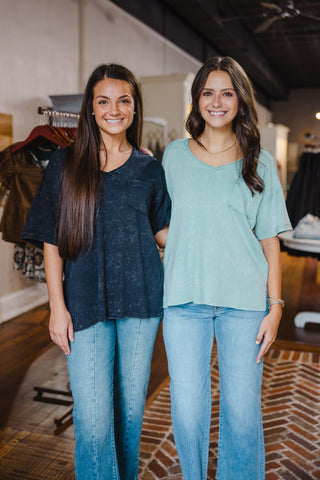 SS V neck tee