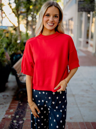 Half sleeve sweater