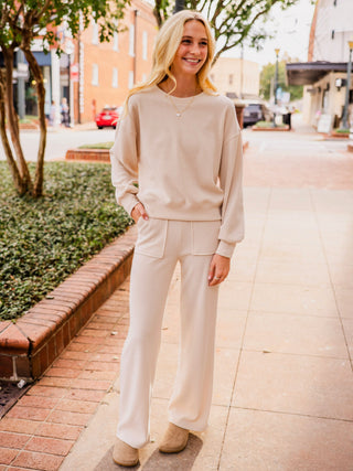 Wide leg corduroy pants