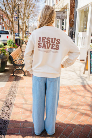 Good News, Jesus Saves pullover