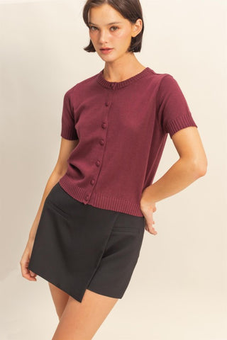 SS button front cardigan