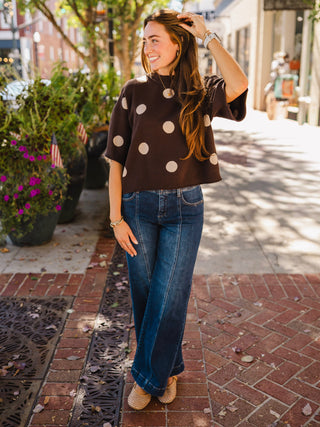 Polka dot SS sweater