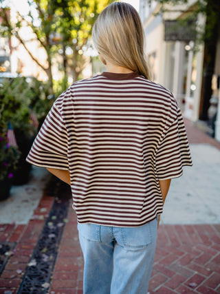 Short sleeve striped tee