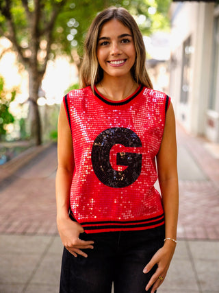 Georgia G gameday sequin pullover