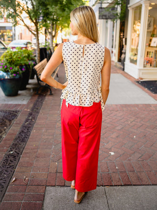 Sleeveless side tie detail top