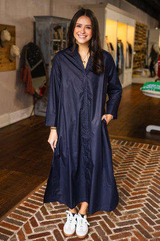 LS button down maxi dress