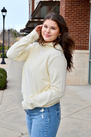 Cream fleece hoodie