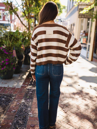 Cork brown striped sweater